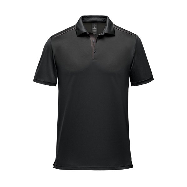 Zoom bild av Men's Monterey S/S Piped Polo, black/granite