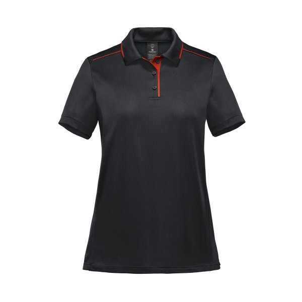 Zoom bild av Women's Monterey S/S Piped Polo, black/red