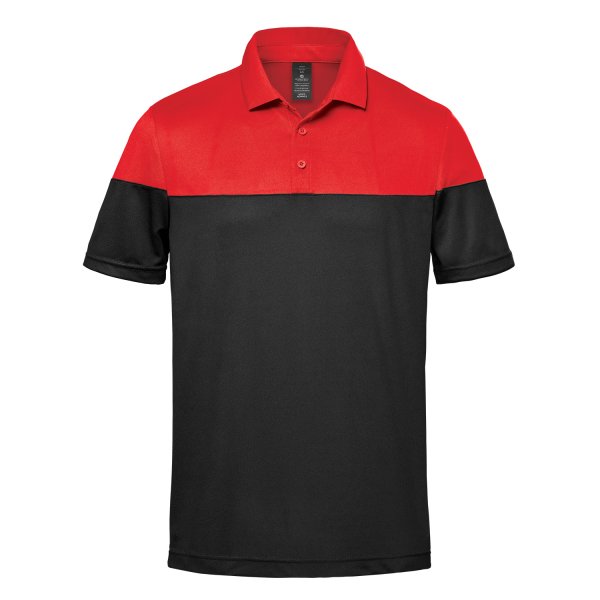 Zoom bild av Men's Monterey Two-Tone S/S Polo, black/red