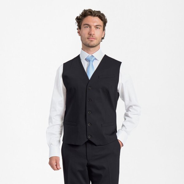 Zoom bild av Traveller mens waistcoat regular fit, black