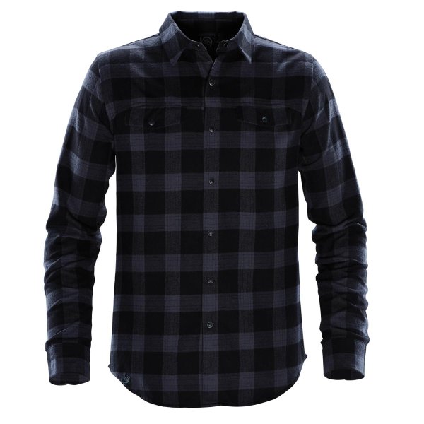 Zoom bild av Men's Logan Snap Front Shirt, navy plaid