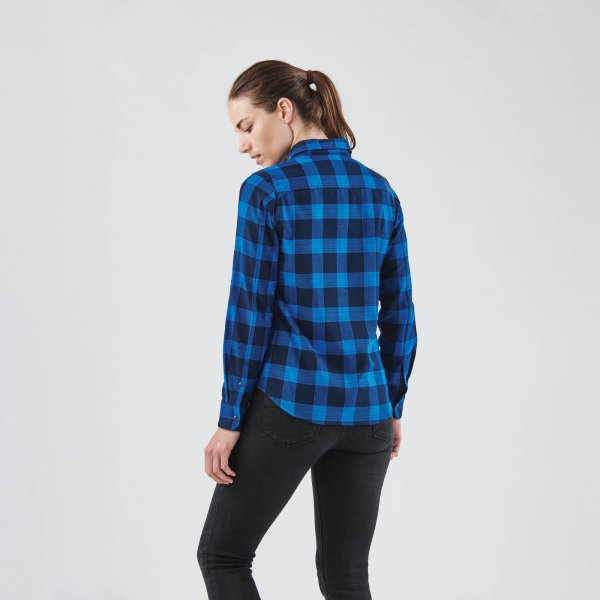 Zoom bild av Women's Logan Snap Front Shirt, royal plaid