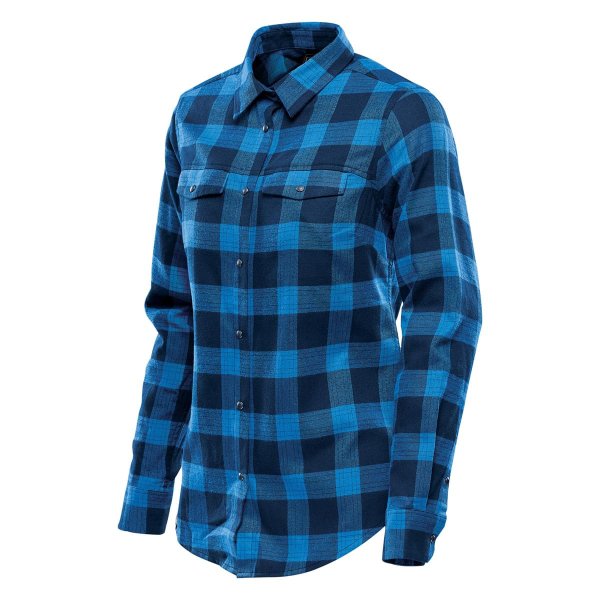 Zoom bild av Women's Logan Snap Front Shirt, royal plaid