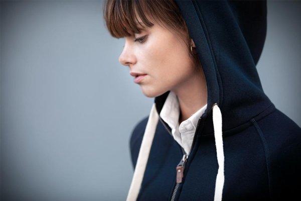 Zoom bild av Woman stylish hooded sweat, navy