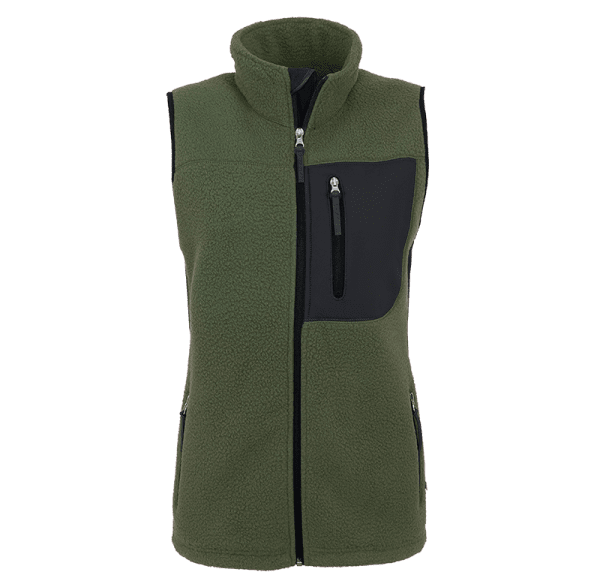 Zoom bild av Womens pile Fleece Vest, green/black