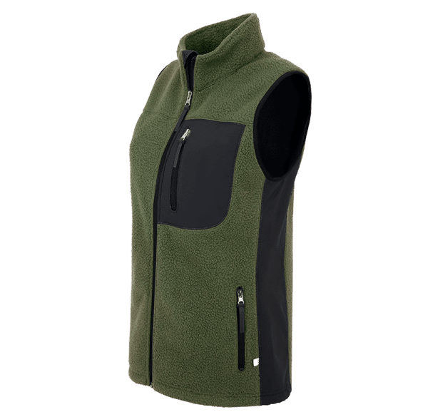 Zoom bild av Womens pile Fleece Vest, green/black